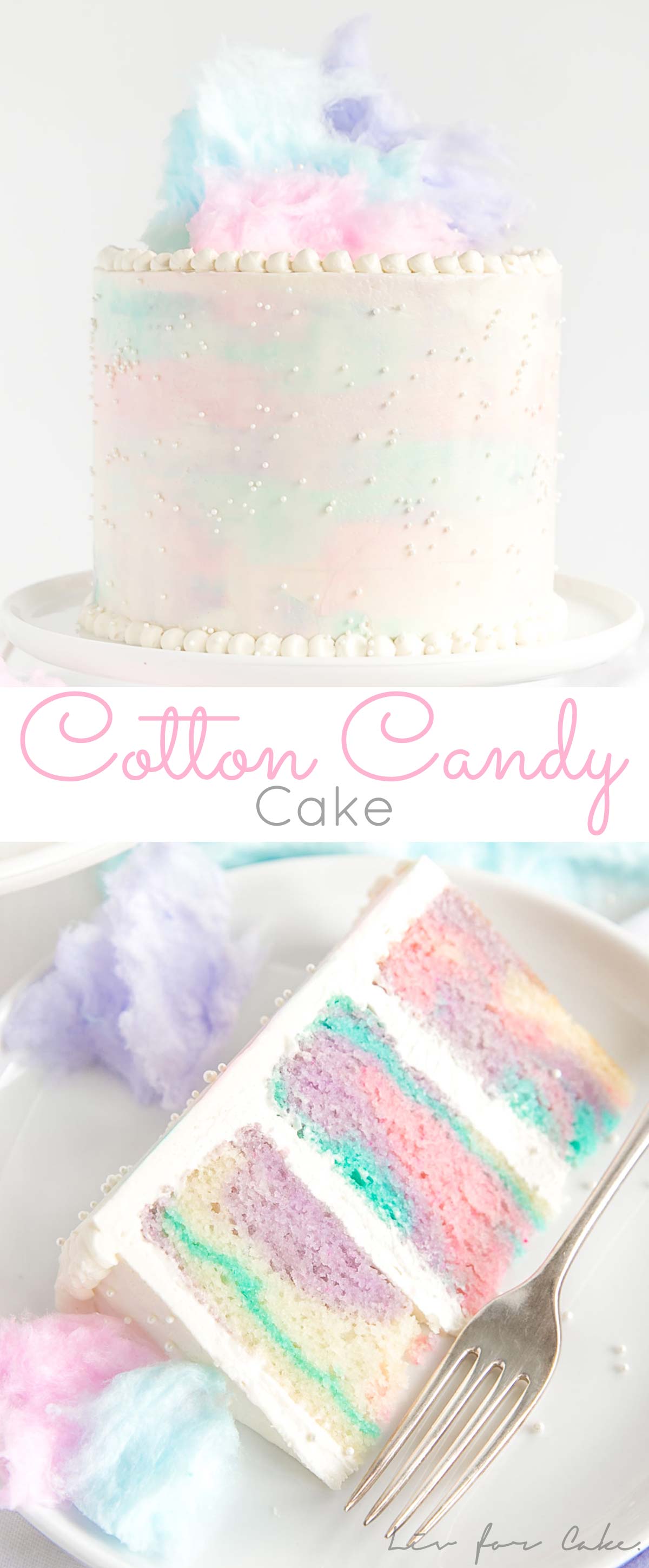 Cotton Candy Cake collage