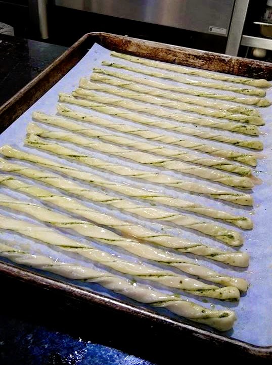 Scenes from the pastry kitchen.