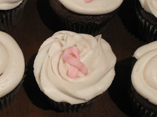 Close up of a cupcake.