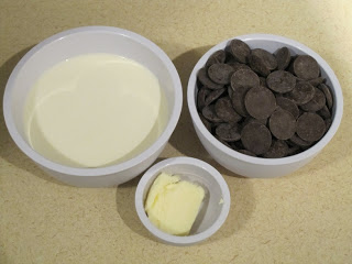 Ganache ingredients.