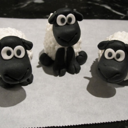 Fondant sheep.
