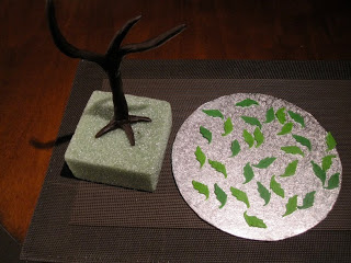 Fondant tree components.