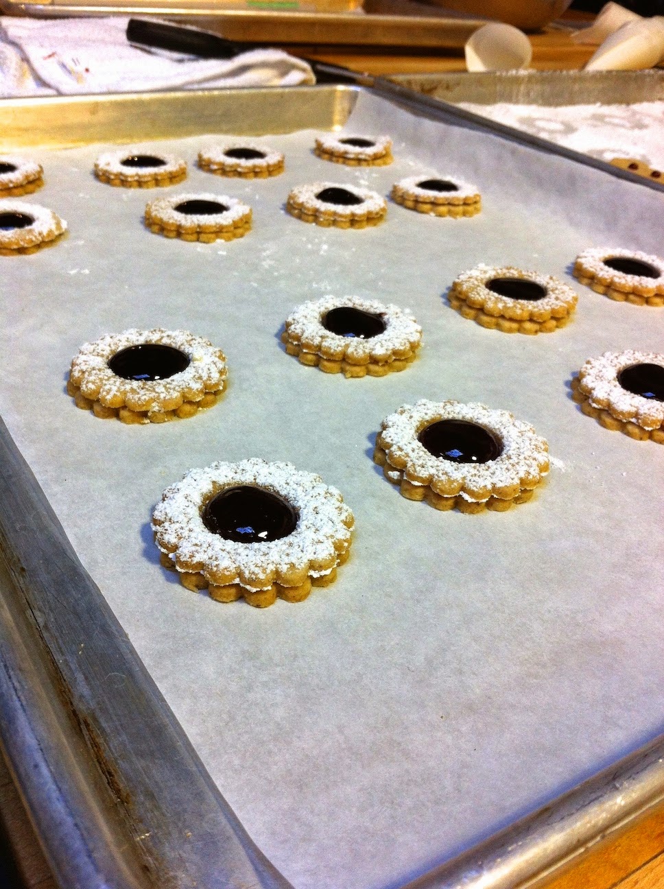 Various baked goods in the pastry kitchen.