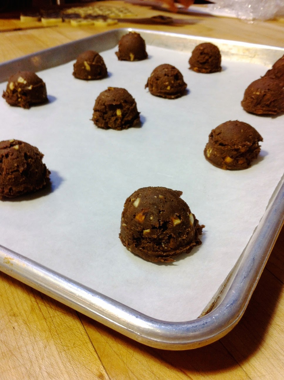 cookies on a baking sheet.