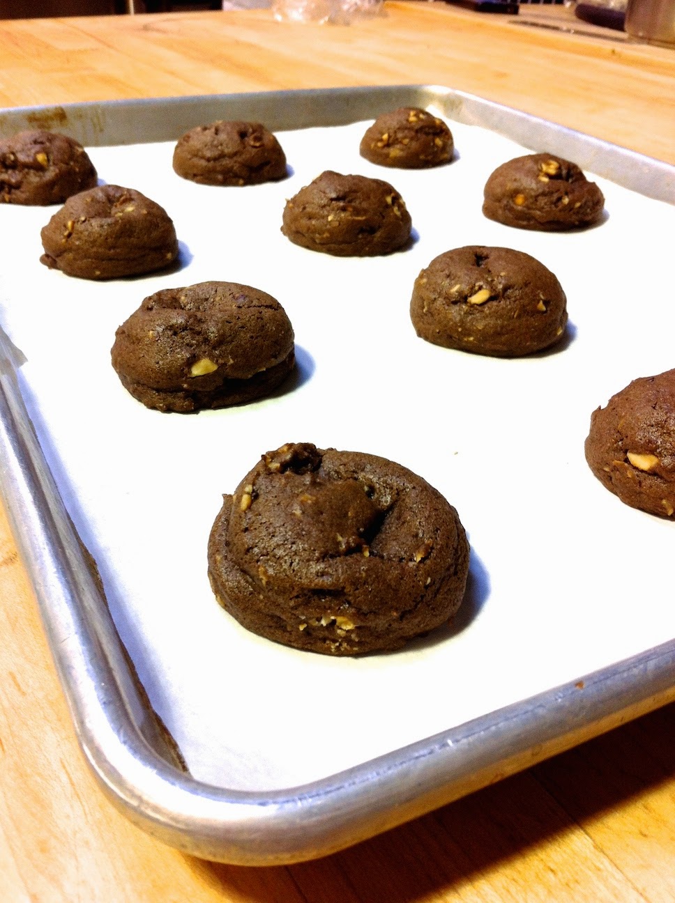 Cookies on a baking sheet