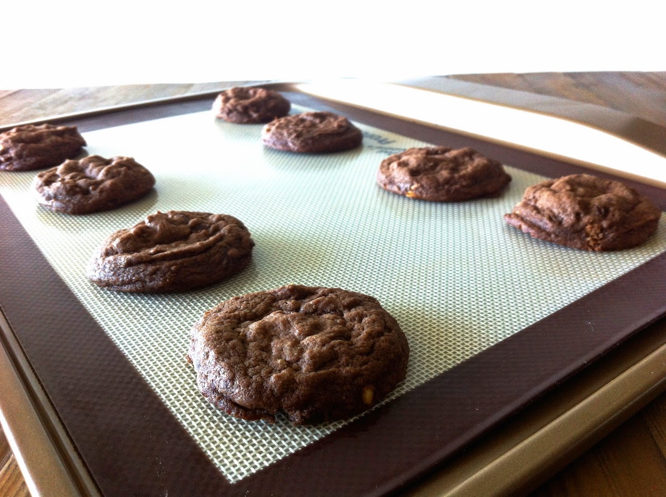 cookies on a baking sheet.