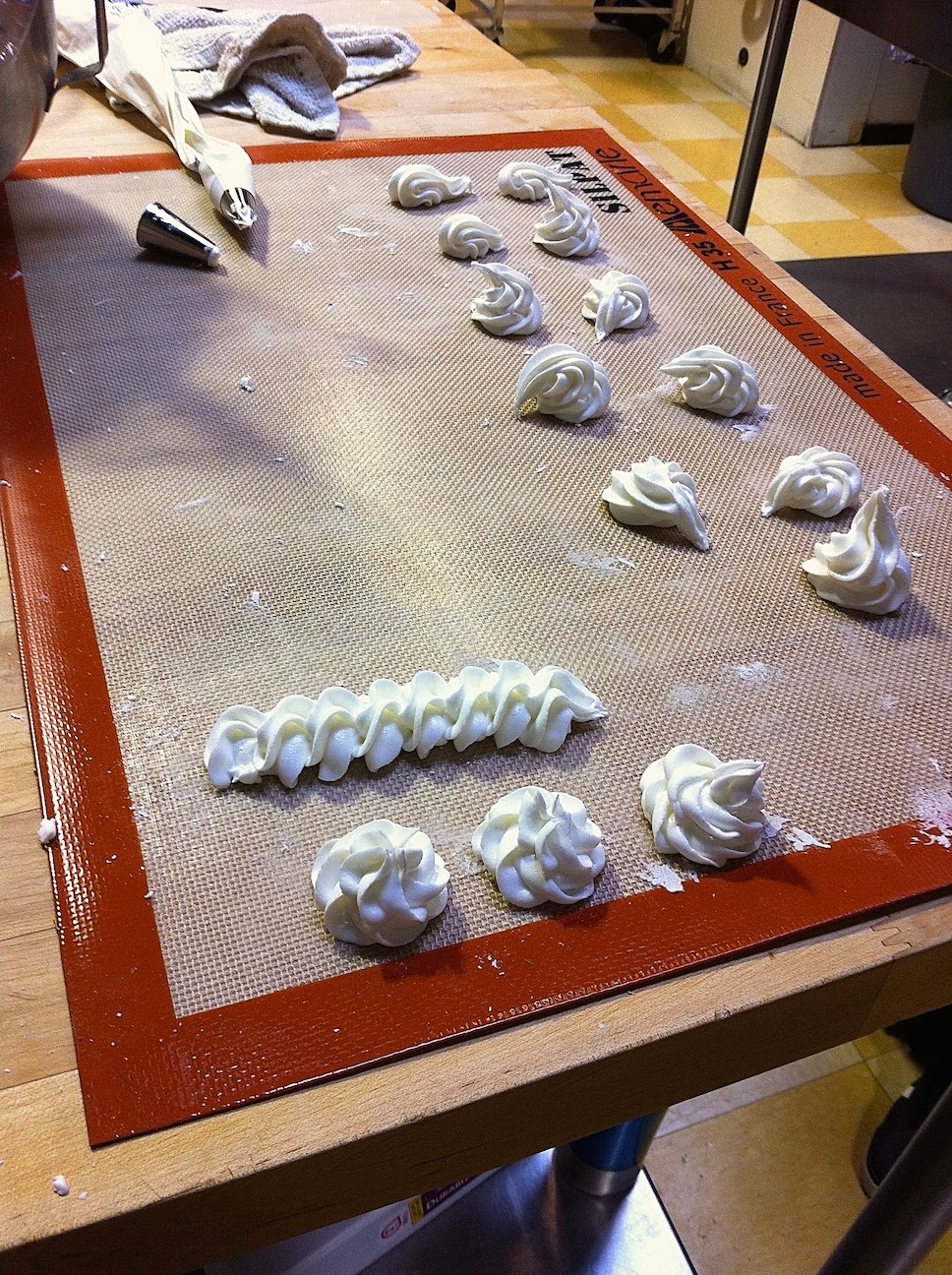 Various baked goods in the pastry kitchen.