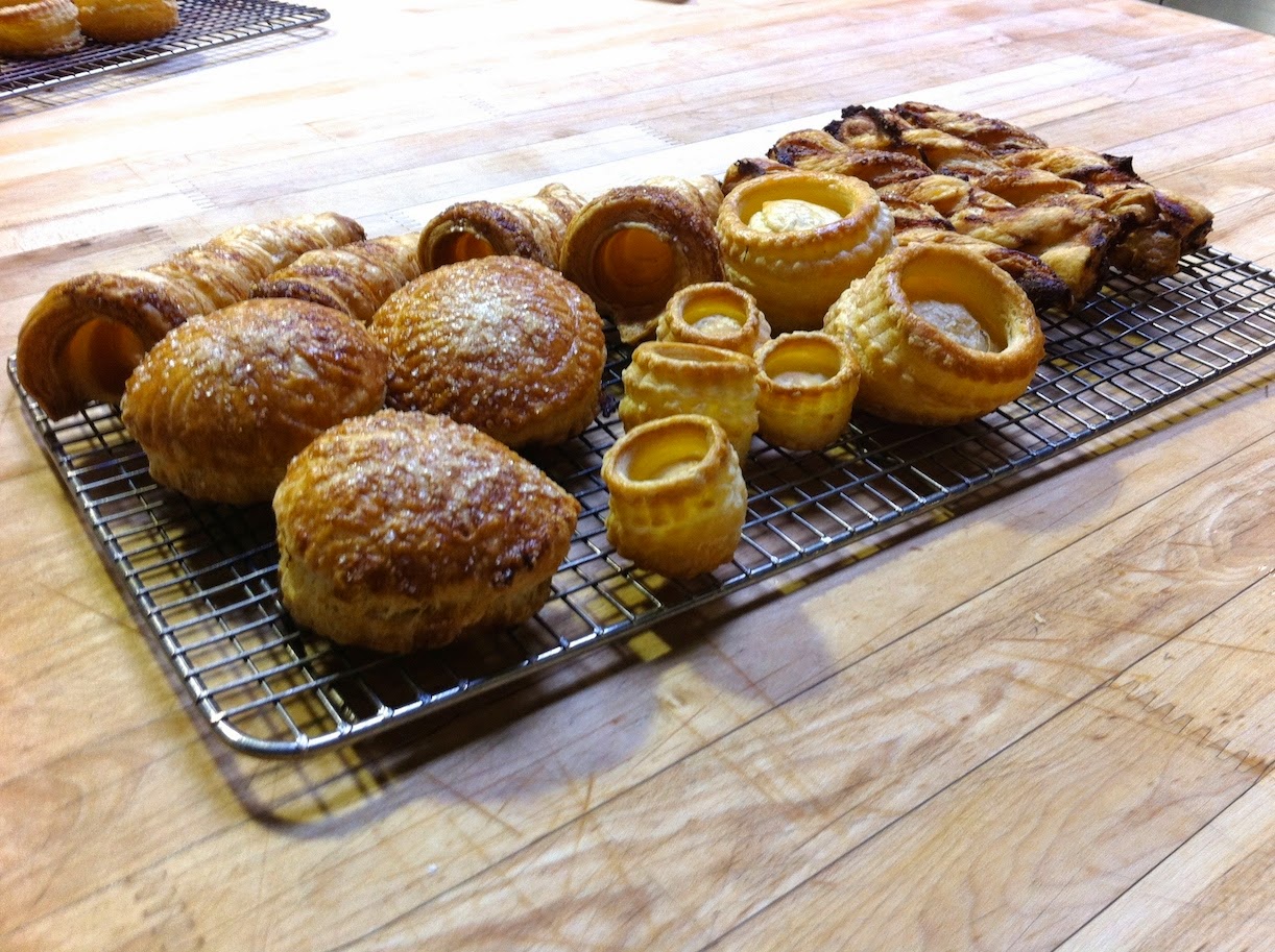 Various baked goods in the pastry kitchen.