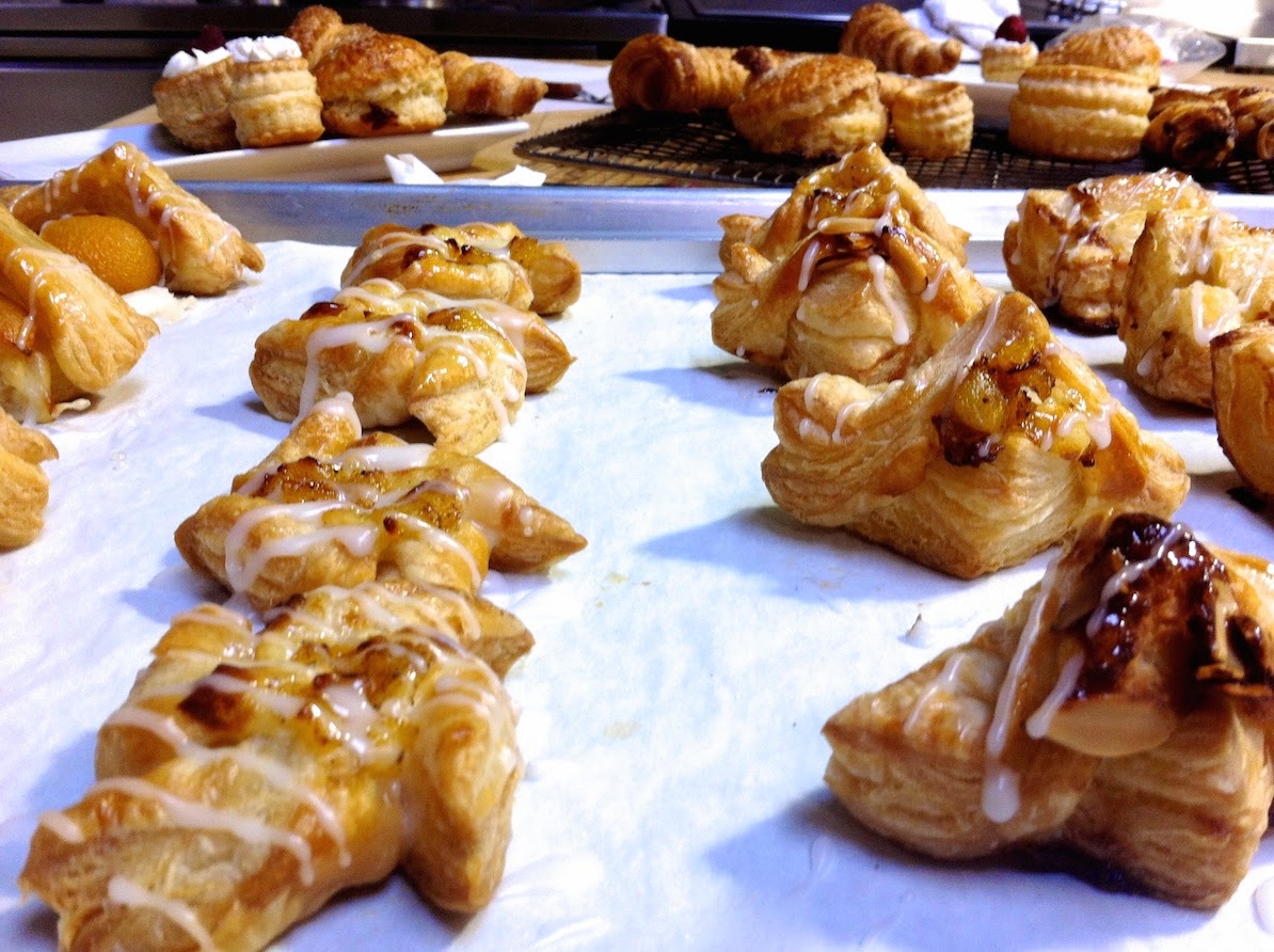 Various baked goods in the pastry kitchen.