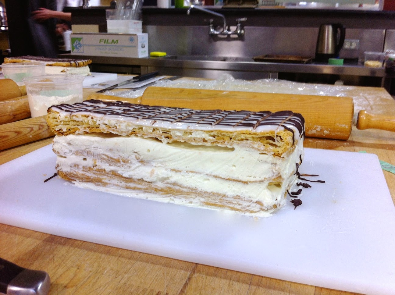 Various baked goods in the pastry kitchen.