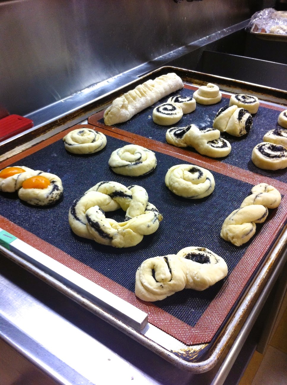 Various baked goods in the pastry kitchen.