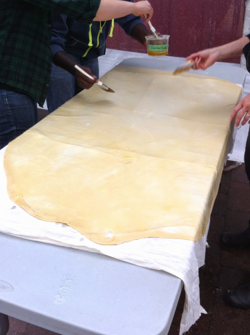 Scenes from the pastry kitchen.