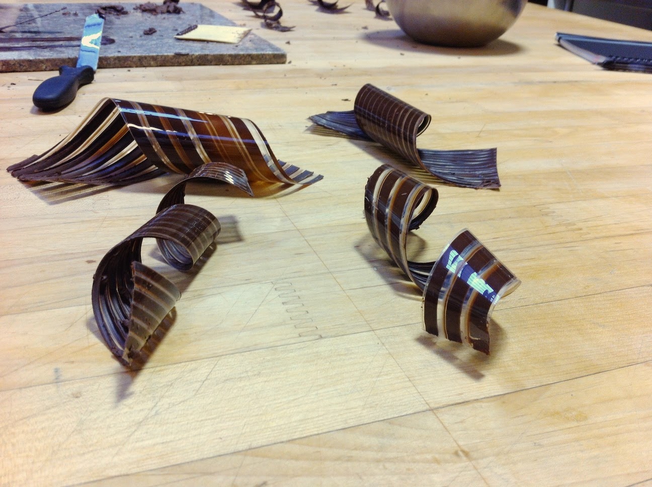 Scenes from the pastry kitchen.