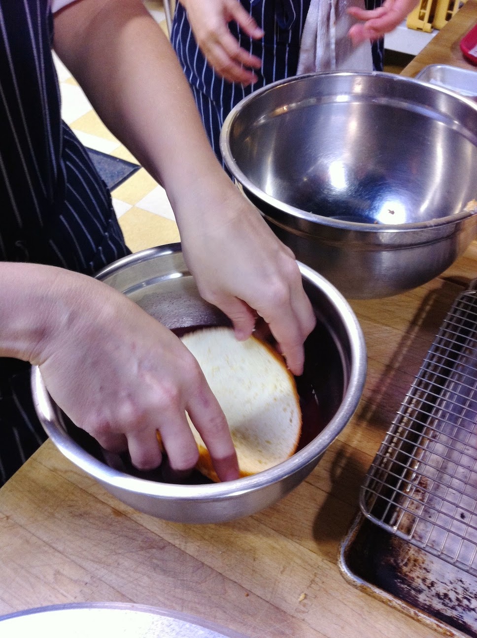 Scenes from the pastry kitchen.