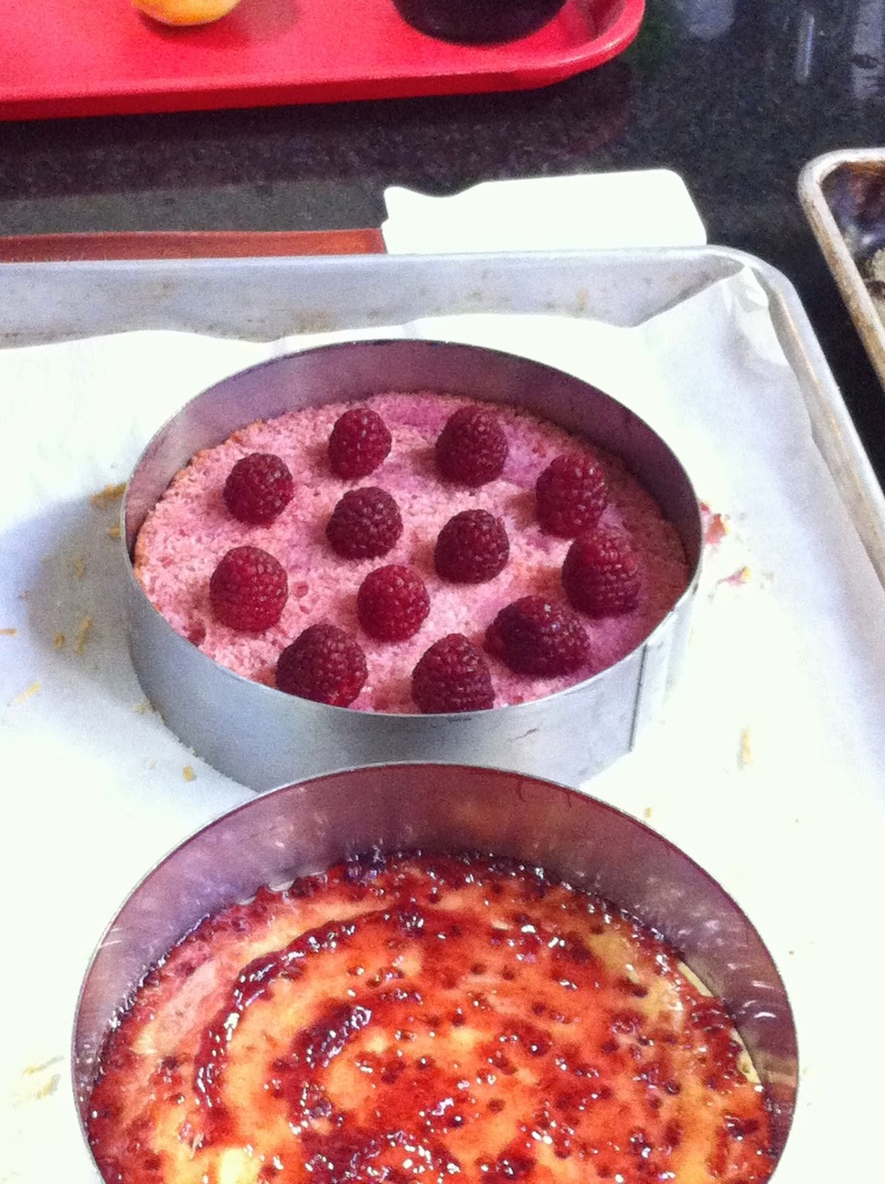 Scenes from the pastry kitchen.