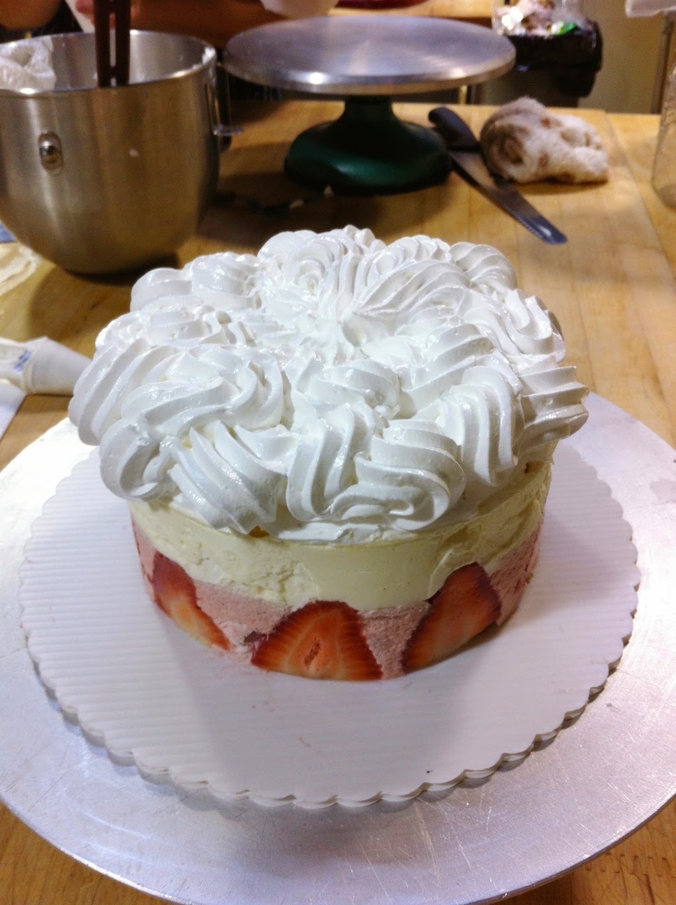 A piece of cake on a plate