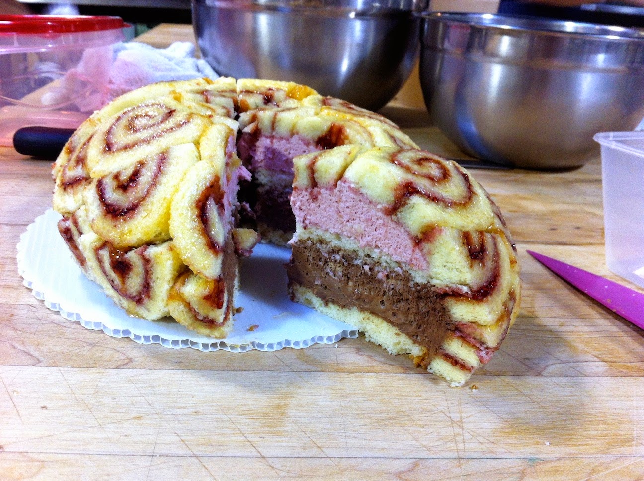 Scenes from the pastry kitchen.