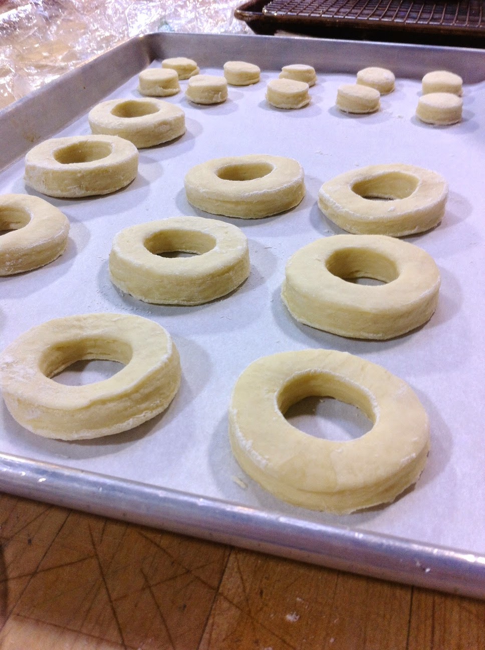 Scenes from a pastry kitchen.