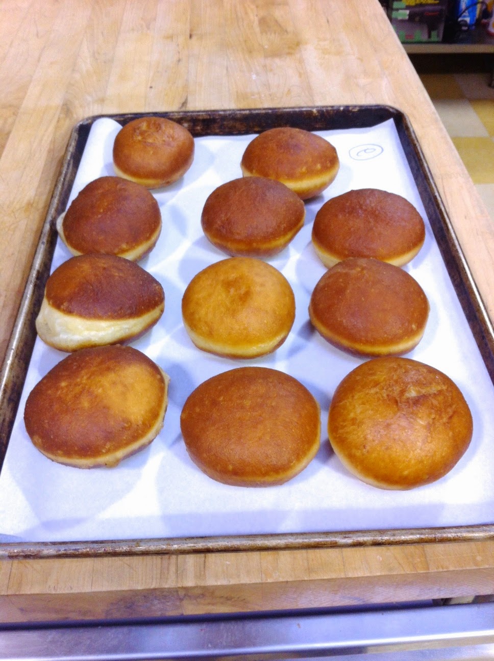 Scenes from a pastry kitchen.