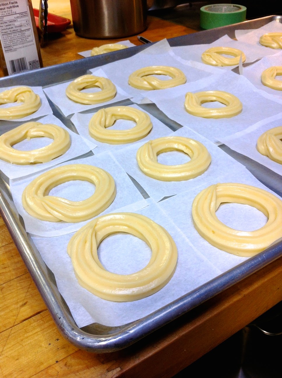 Scenes from a pastry kitchen.