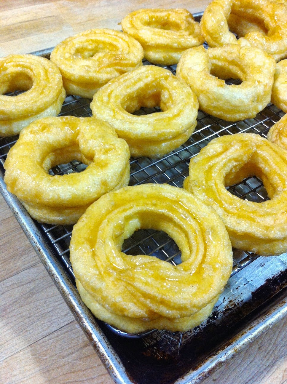 Scenes from a pastry kitchen.