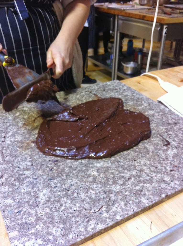 Scenes from a pastry kitchen.