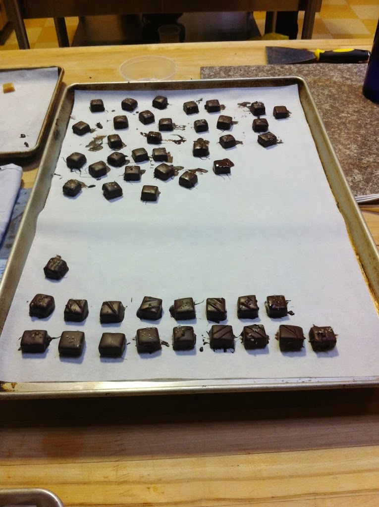 Scenes from a pastry kitchen.