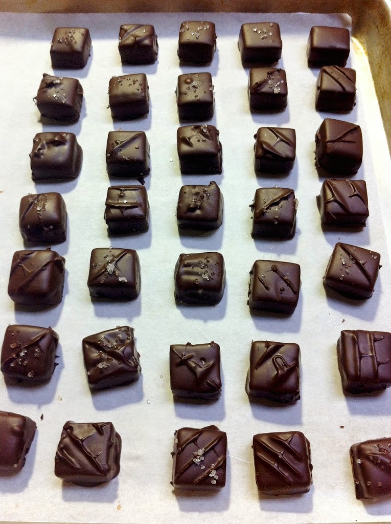 Scenes from a pastry kitchen.