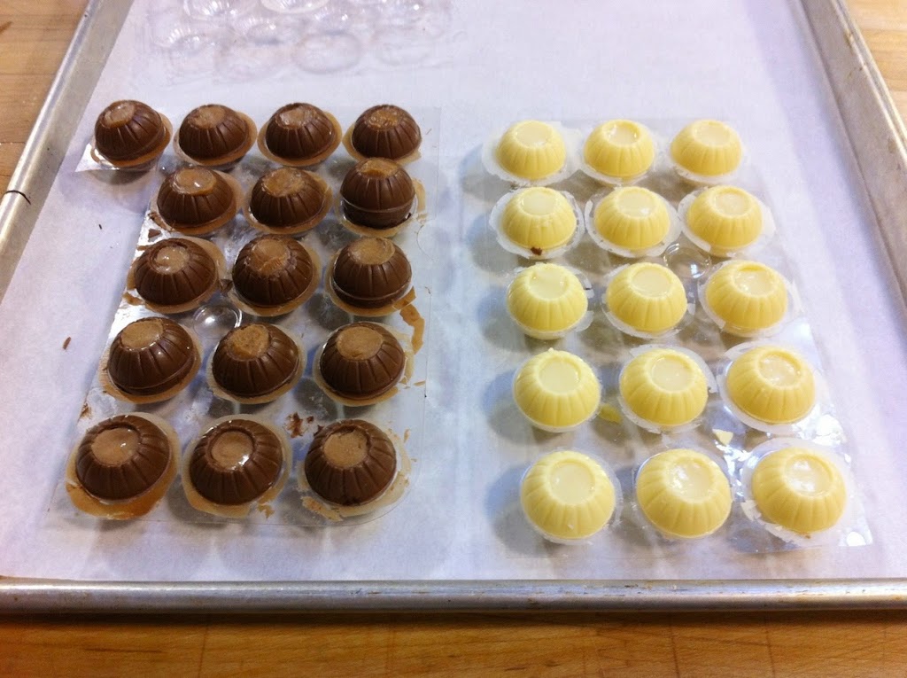 Scenes from a pastry kitchen.