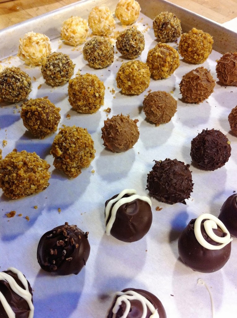 Scenes from a pastry kitchen.