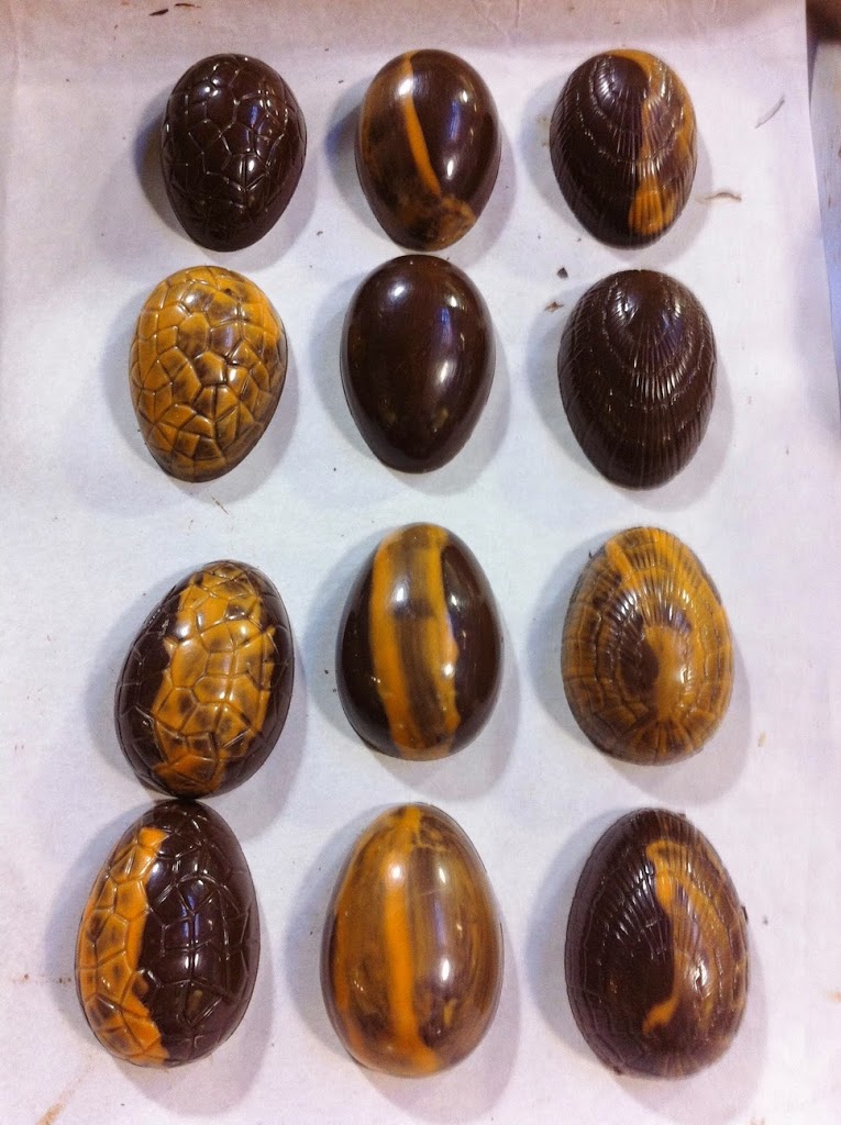 Scenes from a pastry kitchen.