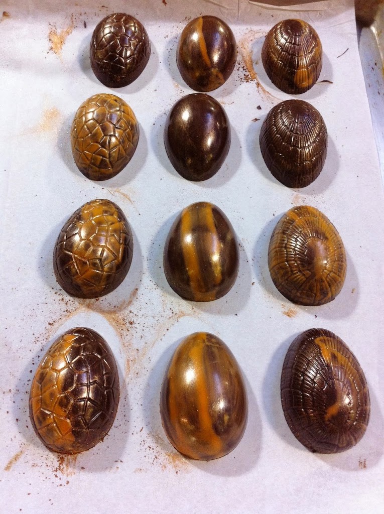 Scenes from a pastry kitchen.