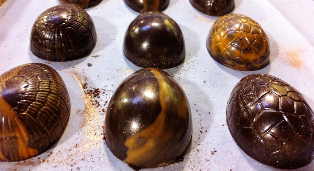 Scenes from a pastry kitchen.