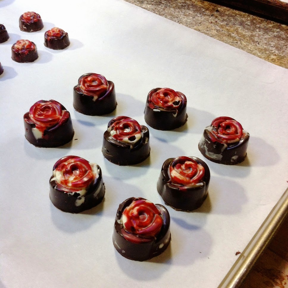 Scenes from a pastry kitchen.