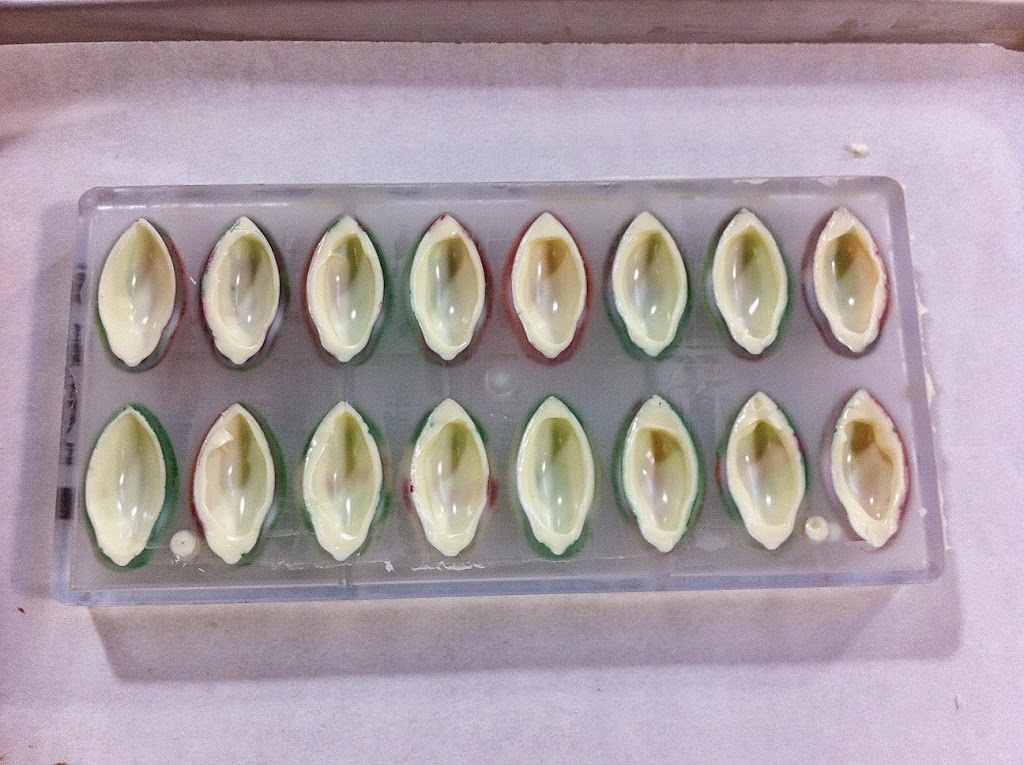 Scenes from a pastry kitchen.