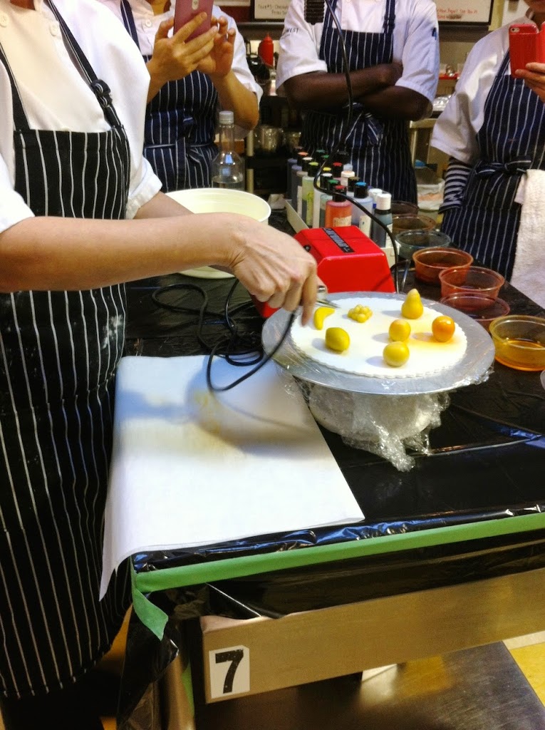 Scenes from a pastry kitchen.