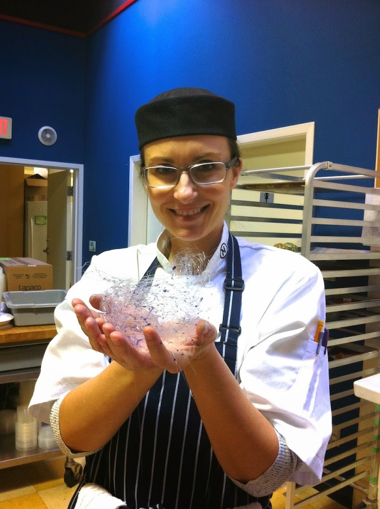 Scenes from a pastry kitchen.