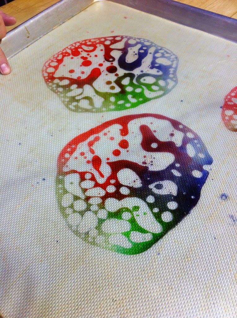 Scenes from a pastry kitchen.