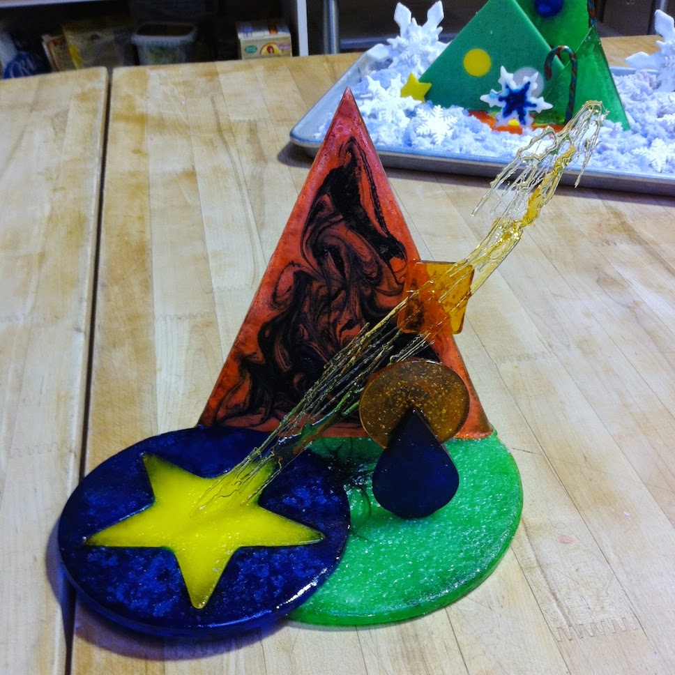 Scenes from a pastry kitchen.