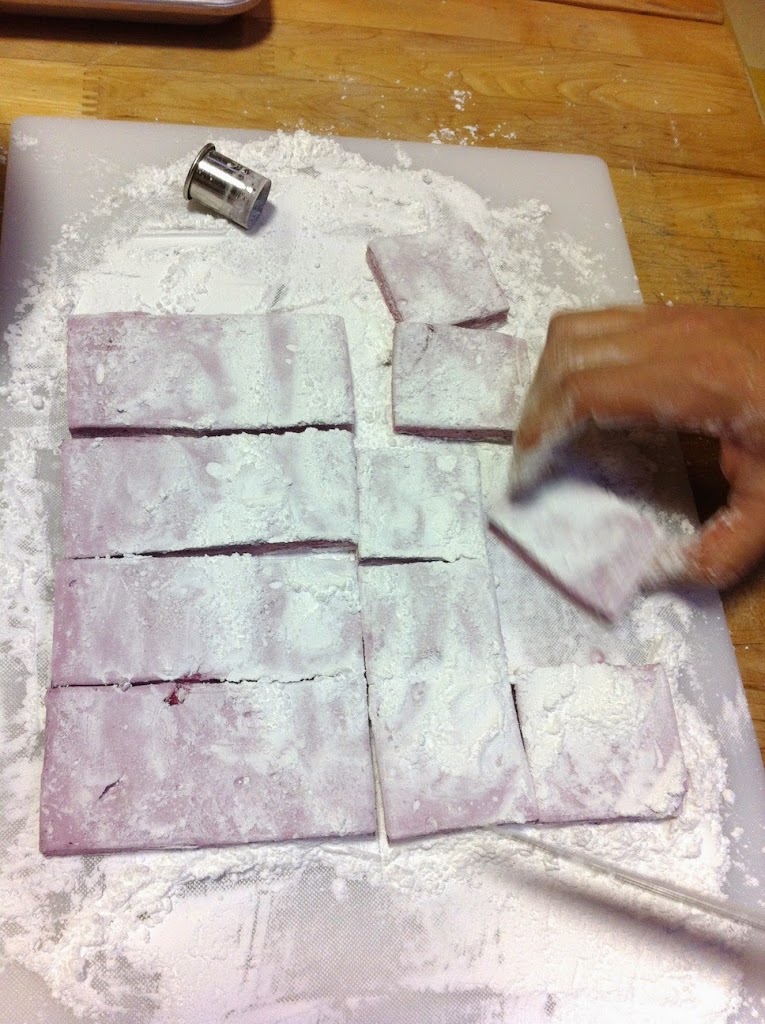 Scenes from a pastry kitchen.