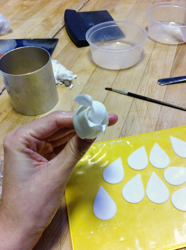 Scenes from a pastry kitchen.