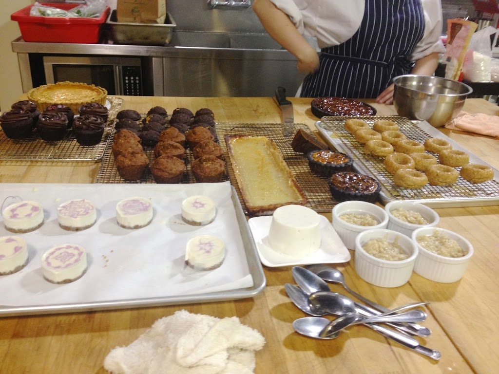 Scenes from a pastry kitchen.