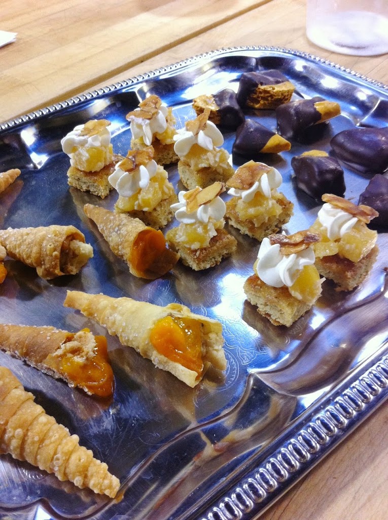 Scenes from a pastry kitchen.