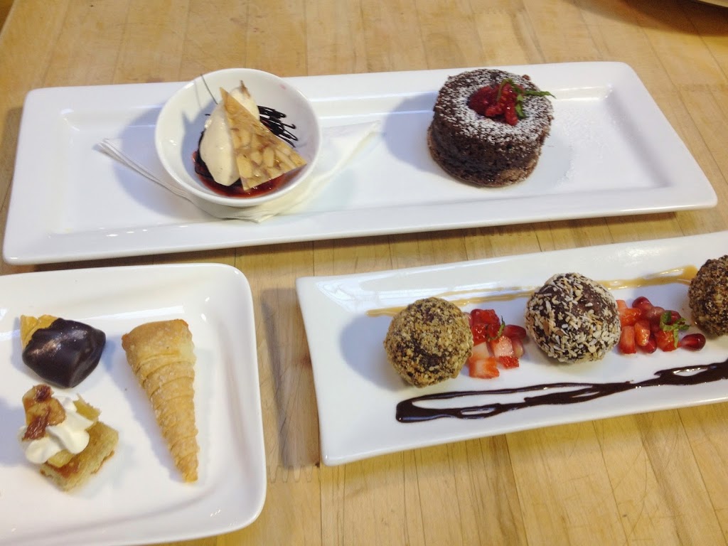 Scenes from a pastry kitchen.