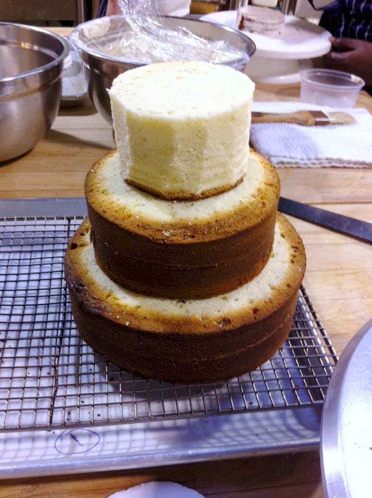 Scenes from a pastry kitchen.