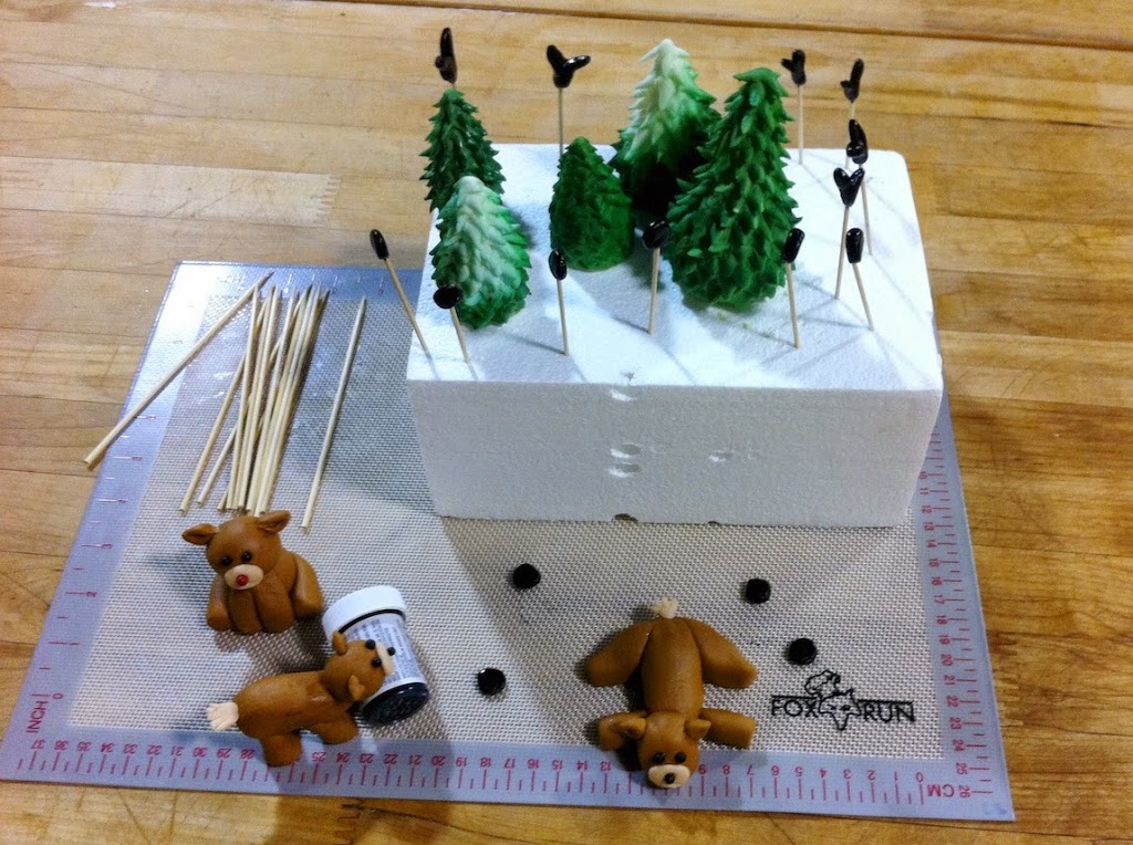 Scenes from a pastry kitchen.