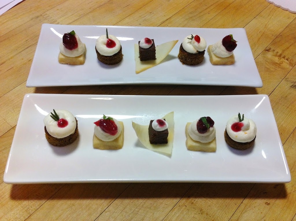 Scenes from a pastry kitchen.